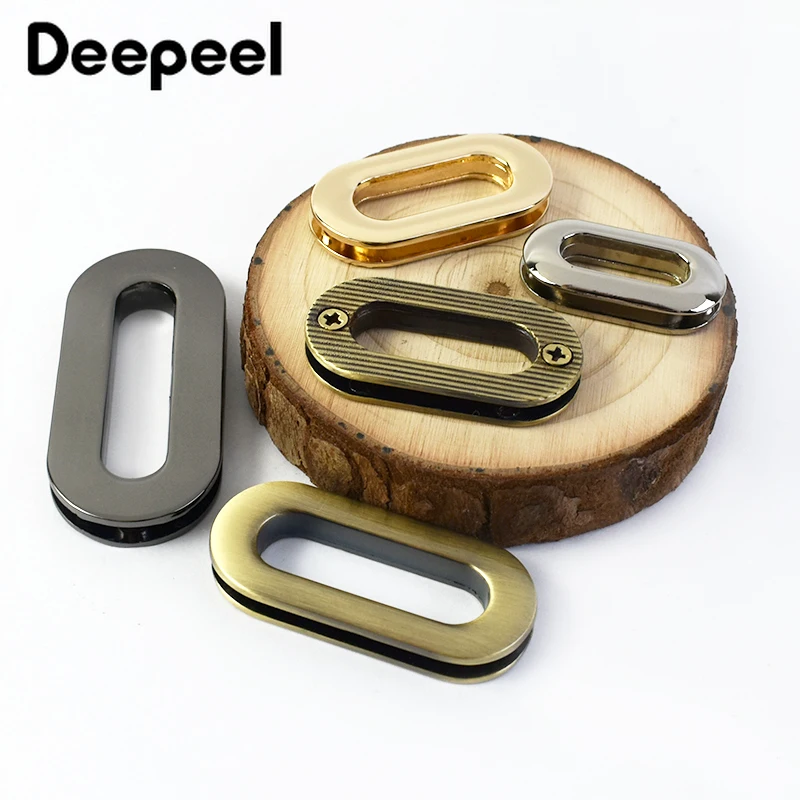 4Pcs Deepeel 18/25/32/38mm Metal Eyelets Screw Buckle Oval Grommet Hook for Bags Strap Shoes Clasp Luggage Hardware Accessories