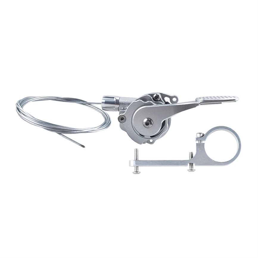 Litepro External 7 Speed Bicycle Finger Dial Derailleur Shifter Alloy Conjoined DIP Set With Shifter Cable For Brompton