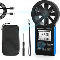 HoldPeak Handheld HVAC Anemometer, CFM Wind Speed Meter Air Flow Gauge Measuring Device with Waterproof Touch Button for HVAC