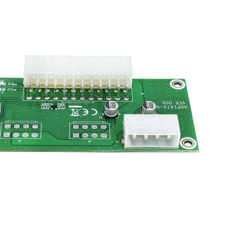 

Твердый двойной блок питания Riser Card 24PIN to 4PIN Адаптер платы стартера ADD2PSU Шнур-конвертер для майнинга BTC Easy Inst