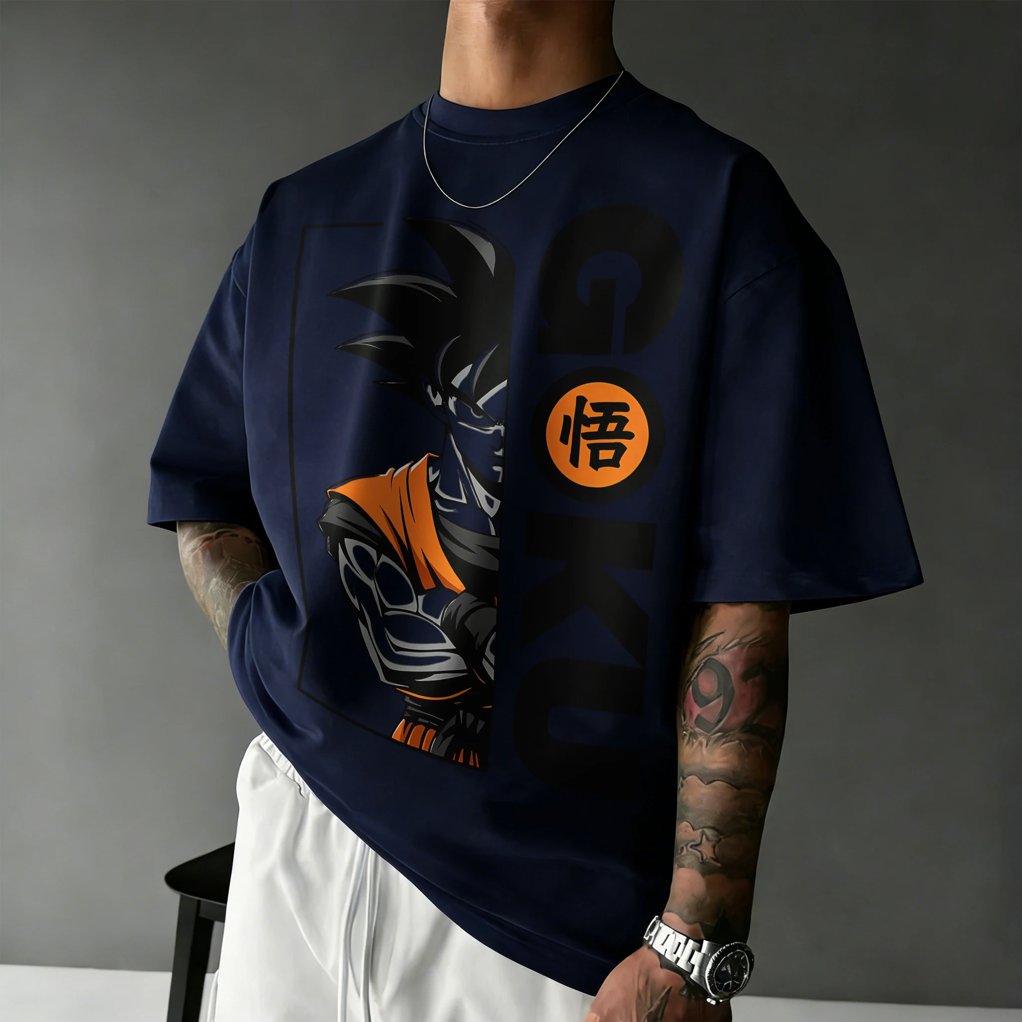 2026 Nieuwe Zomer Dragon Ball 40e Verjaardag Wukong 100% Katoen Anime Gedrukt T-shirt Extra Maat Casual Streetwear Unisex Y2k