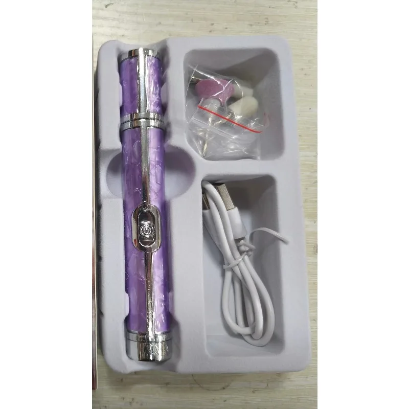 مثقاب أظافر لاسلكي مبرد أظافر كهربائي أداة مانيكير محمولة بطارية قابلة للشحن 30000 دورة في الدقيقة 6 سرعات متغيرة شاشة LED #5