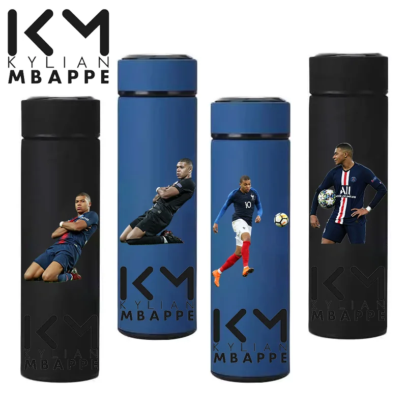 

Kylian Mbappe 500ML Stainless Steel Insulated Cup BlueBlack Football Star Peripheral Water Cup MBAPPE Children Adult DrinkingCup