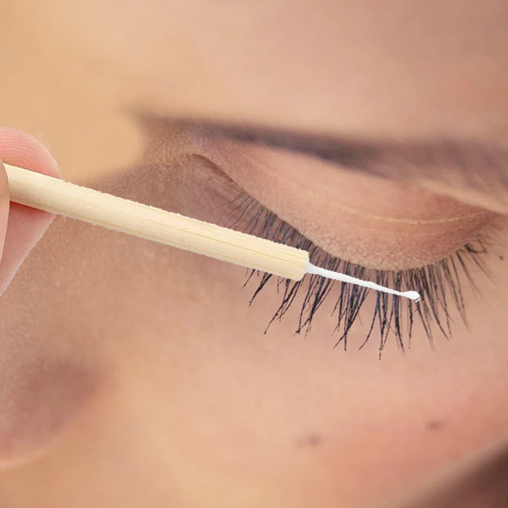 

50pcs Eyelash Grafting Bamboo Rods Lightweight Compact Size Home Use Beauty Tool Eyebrow Brush Makeup Accessories