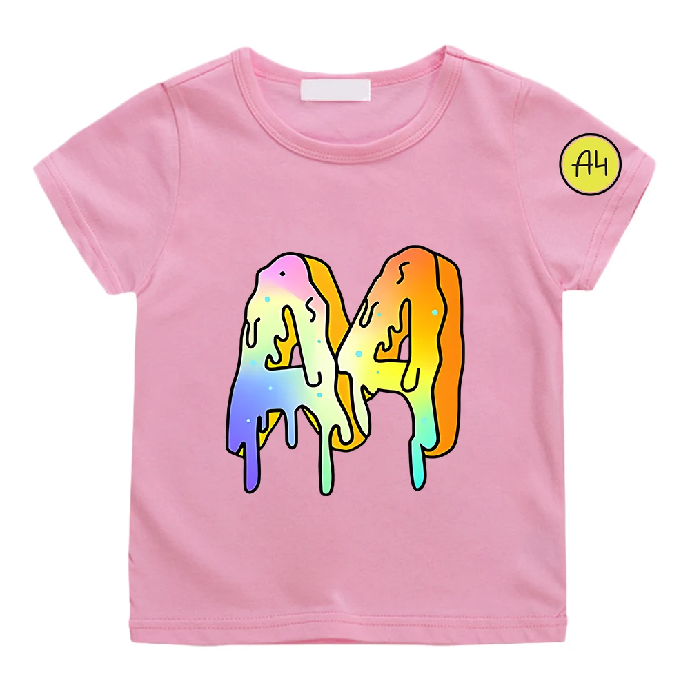 A4 Dounts T Shirt Kids T-shirt Merch A4 Lamba Shirt Boy Girl Short Sleeves T-shirts Summer Children Baby Clothing Top