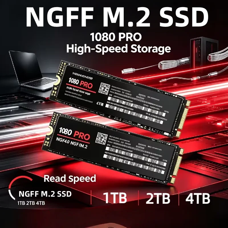 1080PRO M.2 NGFF SSD, 2TB, Internal Solid State Drive, High Speed, PC, Laptop, Gaming Desktop, Pro Core, Ultra Speed, New. Super