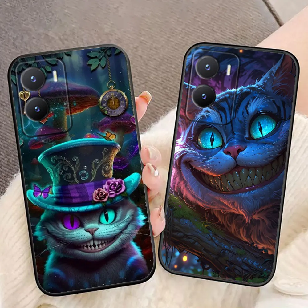 Cheshire Cat Alice in Wonderland Phone Case For VIVO S1 V15 V17 V20 V20SE V21 V23 V23E V25 V25E V27 V27E V29 V29E V30 Case Funda