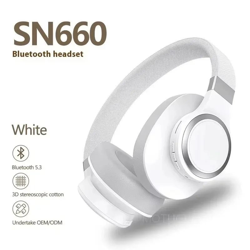 Wireless Over Ear Headphones Bluetooth Stereo Headset Comfortable for Office Travel Sports Long Battery Life High-Quality Sound