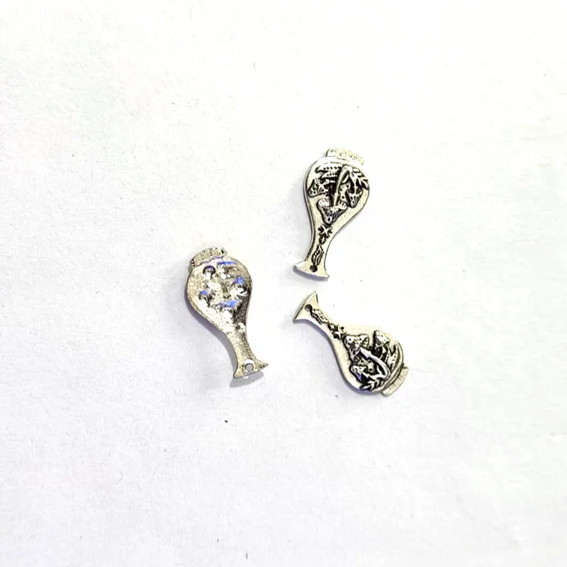 5pcs making jewelry findings cute skull heart eye flower vase mushroom charm for DIY earring necklace