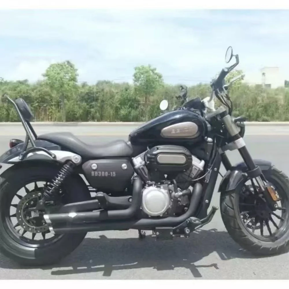 Tuyau en argent pour moto rétro, tube double côté droit, matériau en acier inoxydable, Keeway V Cruise 125 Vcruise125