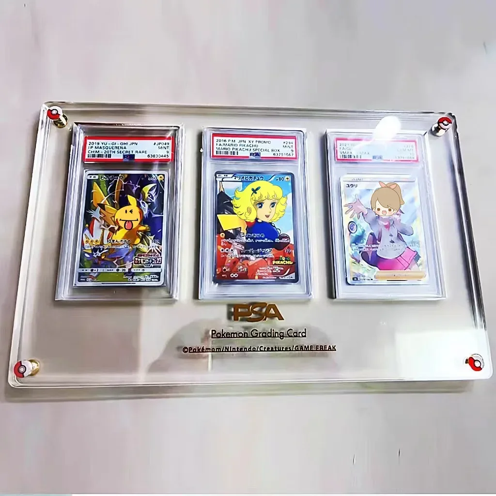 PTCG-Carte de classement Pokémon Yu-Gi-Oh, carte à collectionner de sport en brique, présentoir en acrylique épaissi, haute transparence, pas de carte