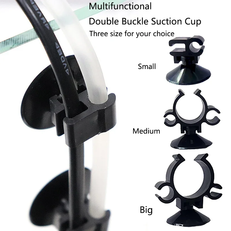 5Pcs Aquarium Suction Cup Clip Fish Tank AirLine Tube Oxygen Hose Pump Power Cord Buckle Wire Finisher Suction Cups 6/16/20mm