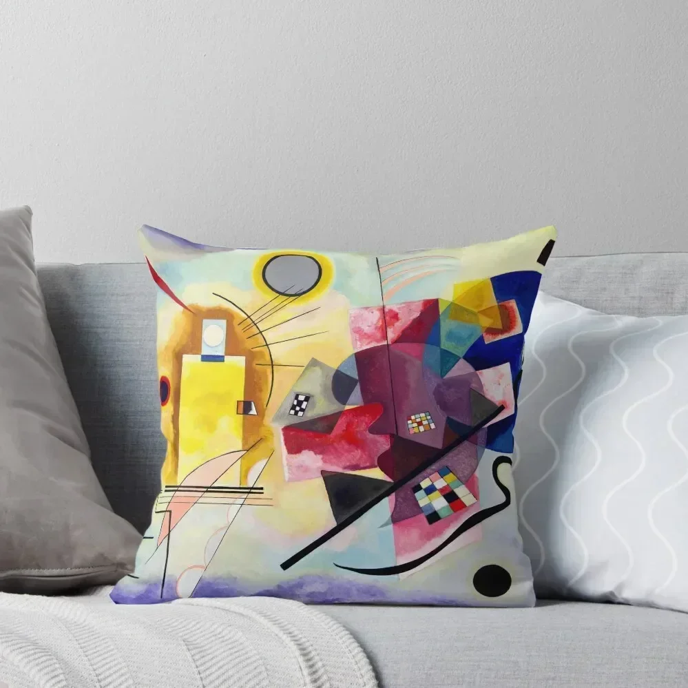 

yellow red blue Vassily Kandinsky abstract Throw Pillow Pillowcases Bed Cushions Anime Cushions Cover pillow