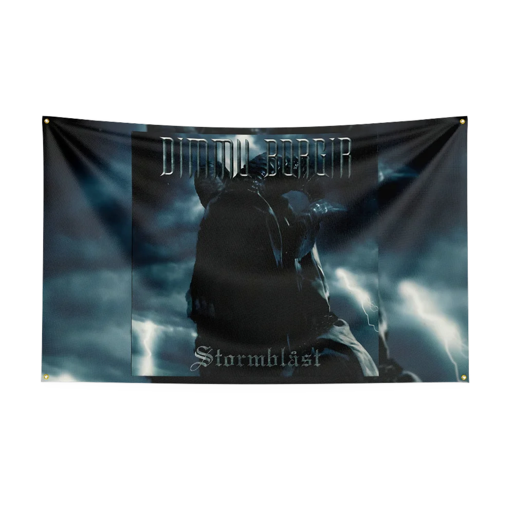 3x5 قدم فرقة الروك الثقيلة D-Dimmu-Borgirs العلم البوليستر الطباعة الرقمية راية لغرفة النوم جدار الفن خارج الباب نسيج ديكورا