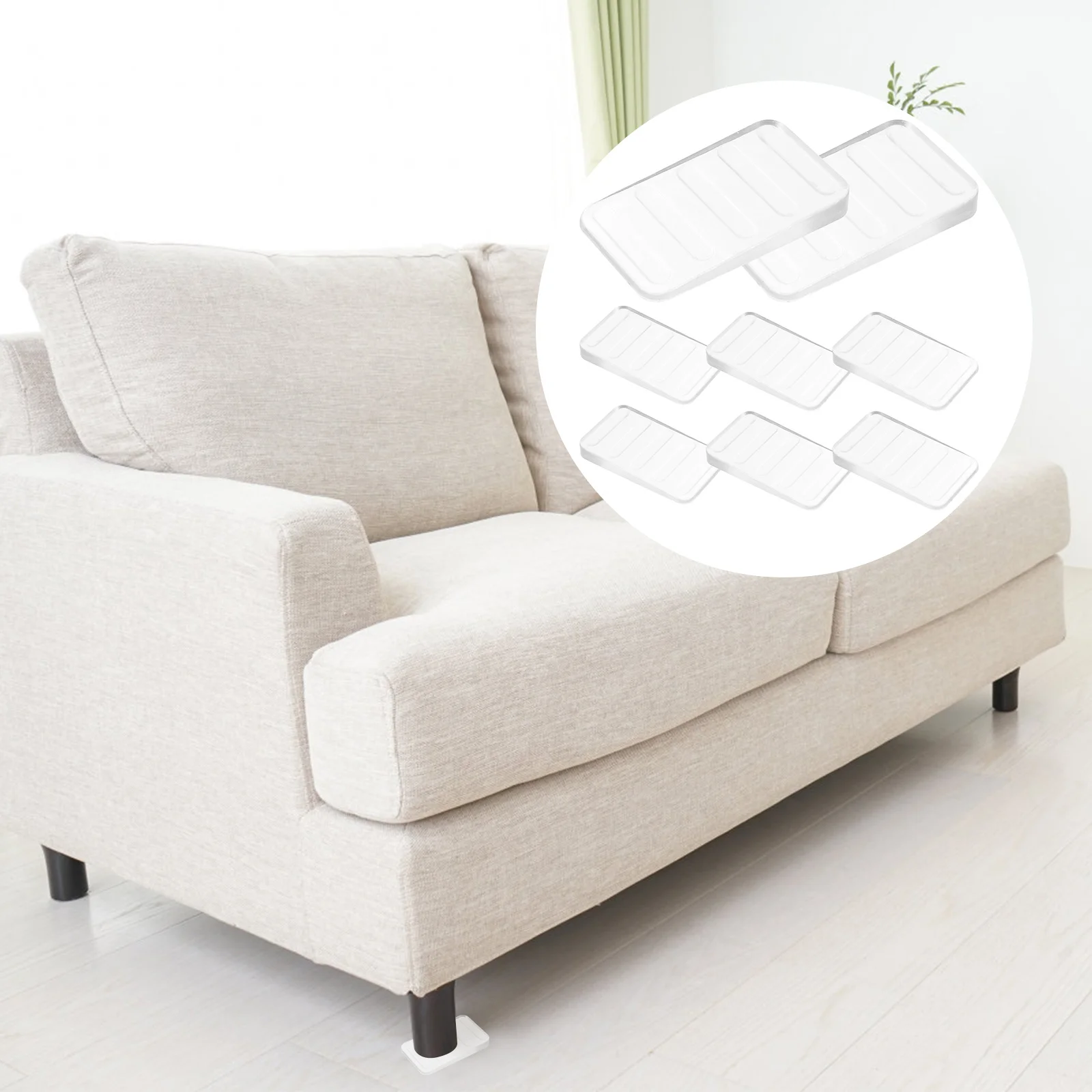 

8pcs Clear Plastic Shims For Leveling: Tapered Wedge Pads Furniture Levelers Table Stabilizers Toilet Shim Cabinet Door Base