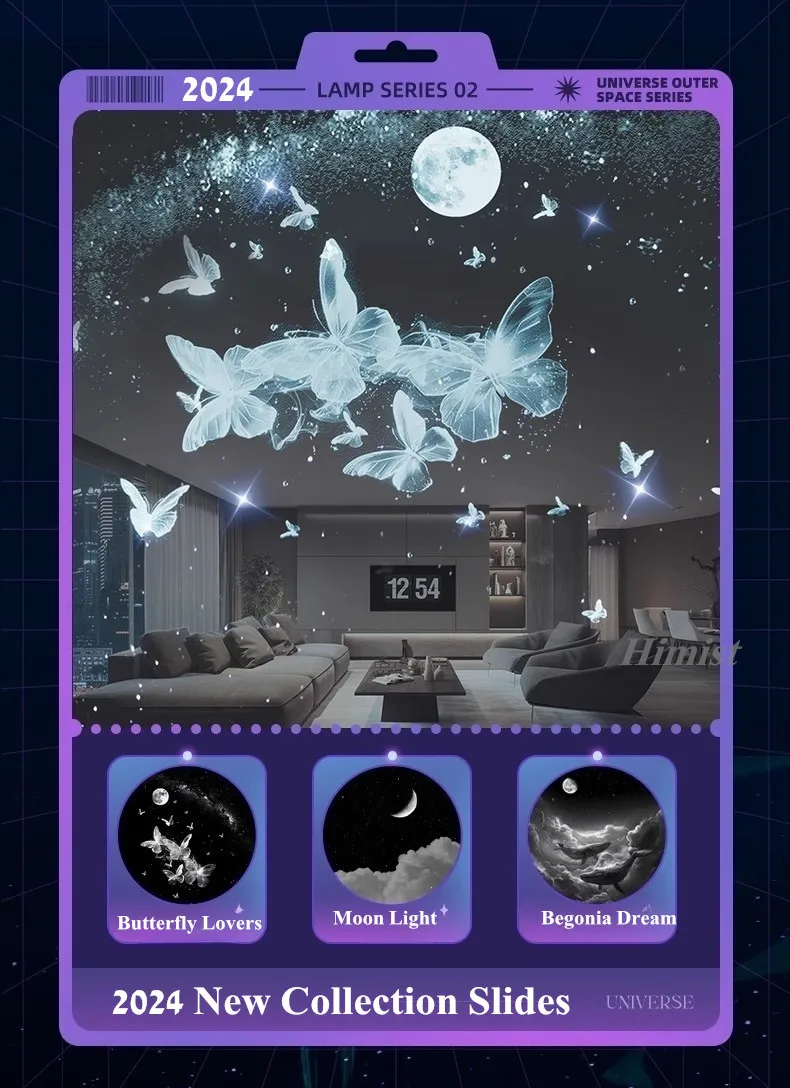 3D Galaxy Star Projector Projection Films Photo Galaxy Starry Sky Projector Lamp Slides（Excluding projectors machine）