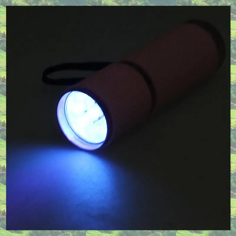 Flash Trend 5X Outdoor Mini Pink Rubber Coated 9-LED Flashlight Torch