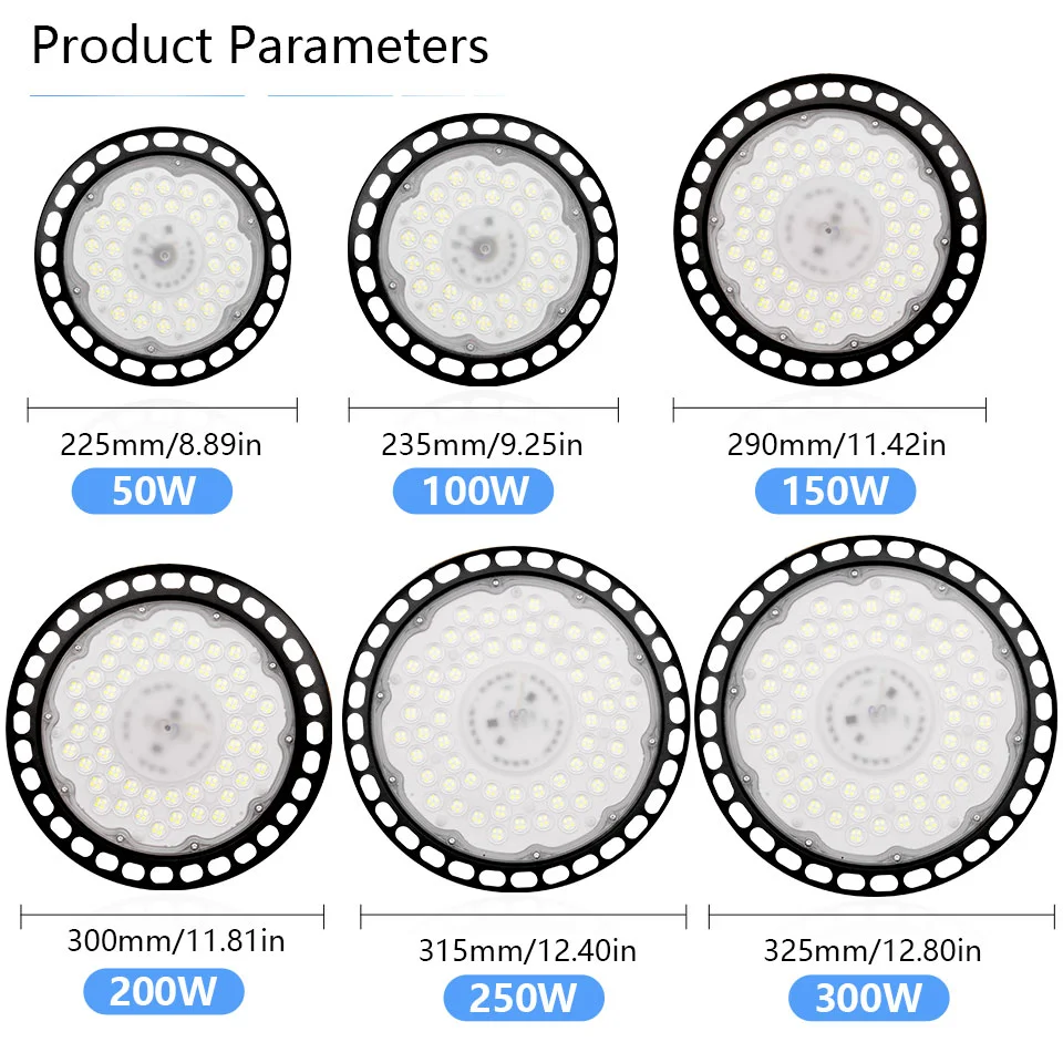 LED ارتفاع خليج ضوء السقف ضوء LED الإضاءة الصناعية AC220V 100 واط 150 واط 200 واط IP66 مقاوم للماء لمستودع مصنع المرآب الصالة الرياضية #3