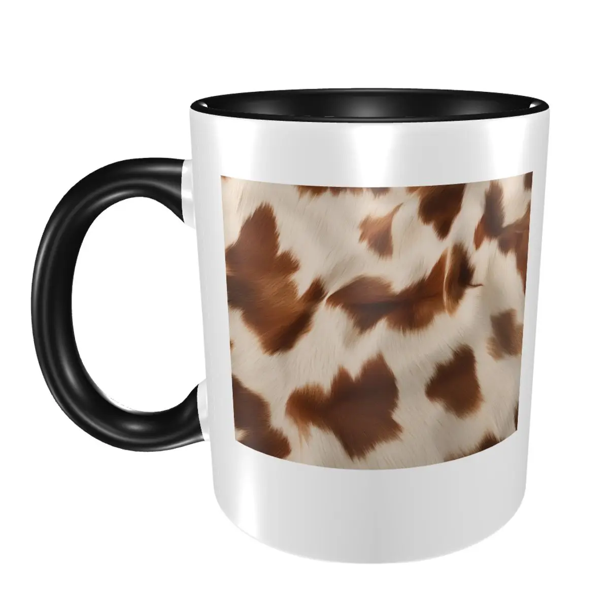 

Stylish Cow Fur Cowhide Texture Cow Skin Print Patter Mug Ceramic Coffee Cups Tea Mugs Milk Cup Drinkware Gifts for Woman Man