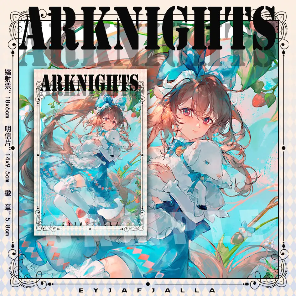 3 шт., аниме Arknights Eyjafjalla, брошь для косплея, значок, лазерный билет, коллекция открыток, подарок на день рождения