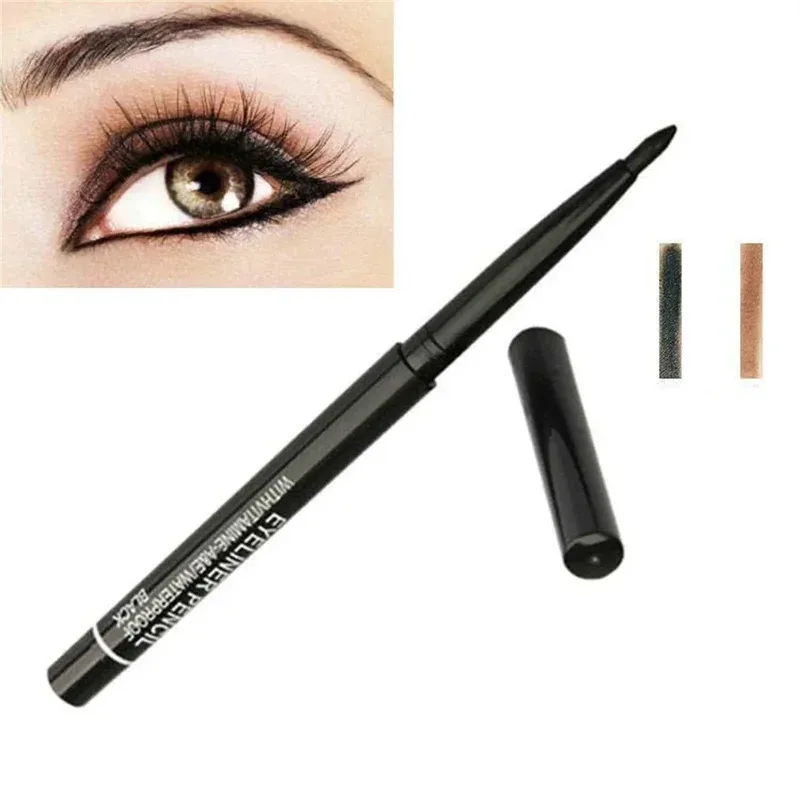 3Pcs Waterproof & Sweat-Proof Black Eyeliner Pencil Combined Lasting Smudge-Proof Bold Eye Makeup Easy Glide Formula For Perfe_voghion.com