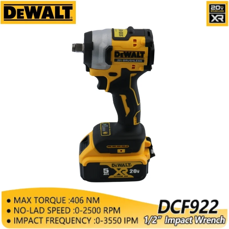 Dewalt DCF922 Wireless Impact Wrench Rechargeable High Torque 205Nm(Reverse) 1/2