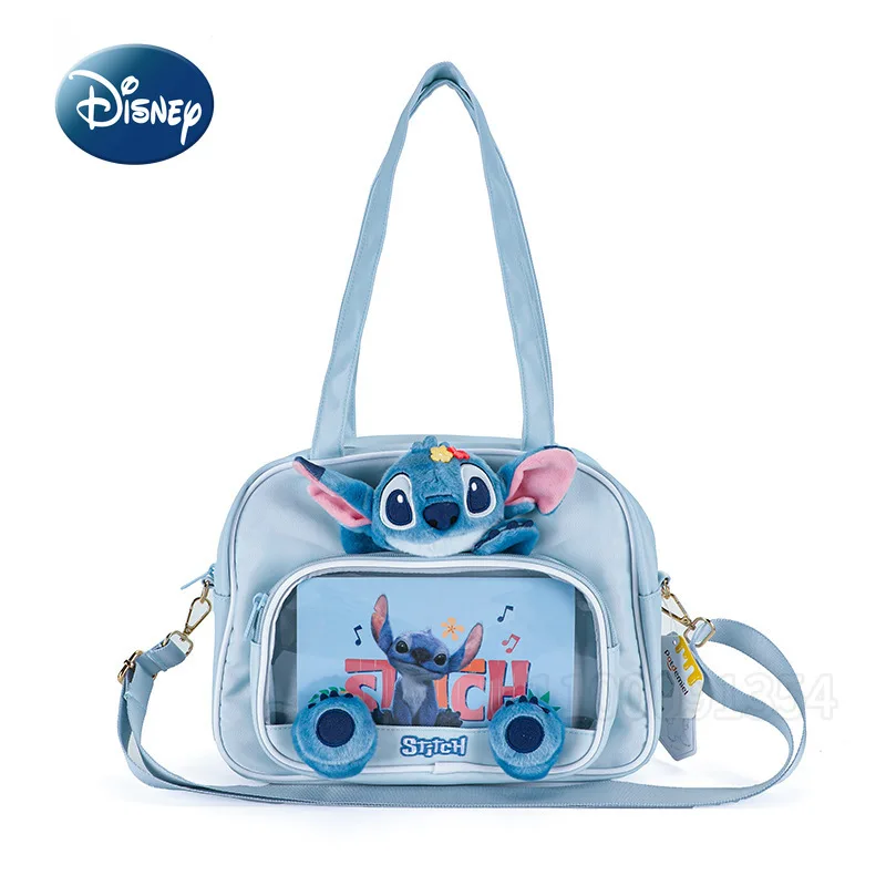 

Disney Stitch новая женская сумка через плечо с милой куклой из мультфильма, женская сумка большой вместимости, модная студенческая сумка через плечо