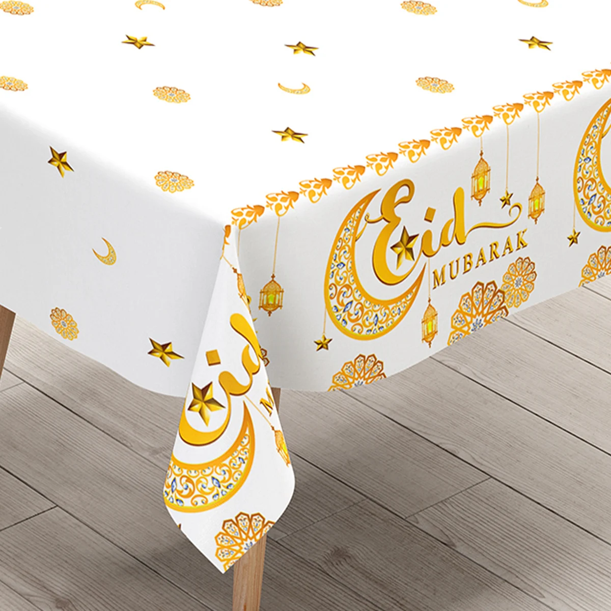 Eid Mubarak Tablecloths Ramadan Decoration 2025 for Home Islamic Muslim Party Decor Ramadan Kareem Tableware Eid Al Adha Gifts