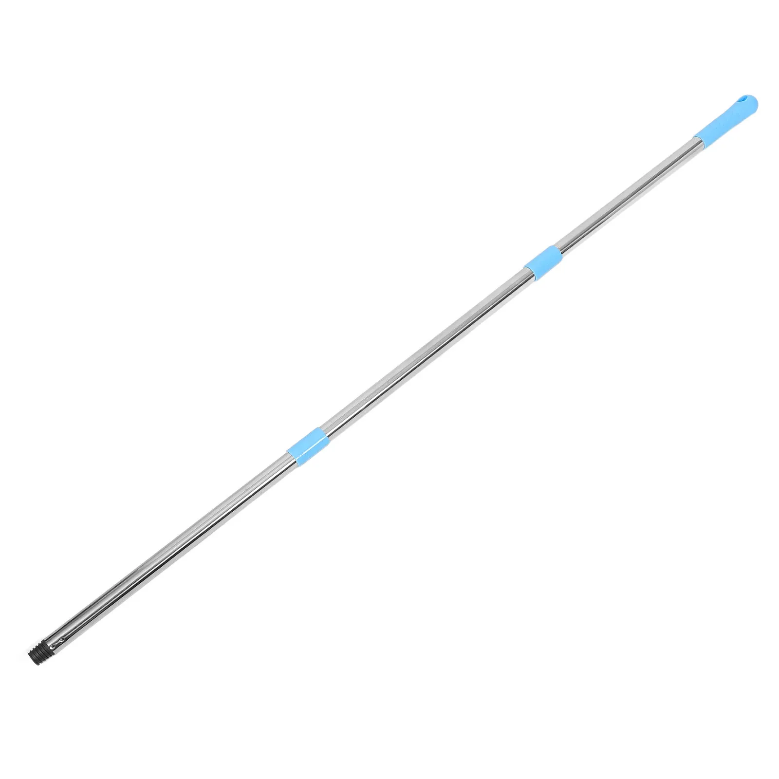 1Set Stainless Steel Mop Handle Replacement 3 Section Extendable Metal Pole for Bathroom Tile Cleaning Mop Stick Replacement