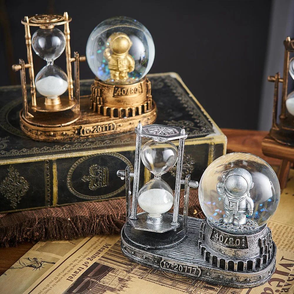 

Vintage Hourglass Home Accessories Luxury Home Decoration Room Rotating Metal Sandglass Office Desk Accessories Sand Clock Timer