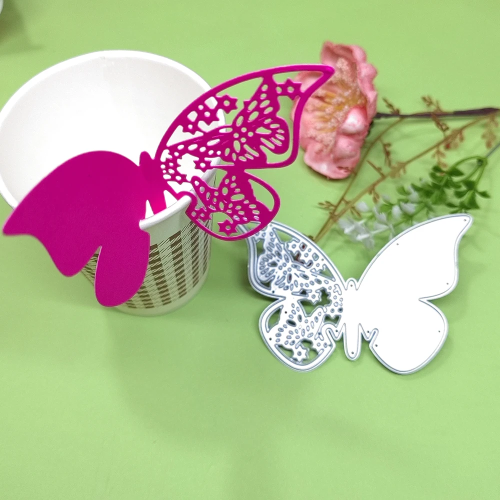 Exquisite Cup Mouth Butterfly cutting dies for English letters, scrapbooks, reliefs craft stamps, photo album puzzl