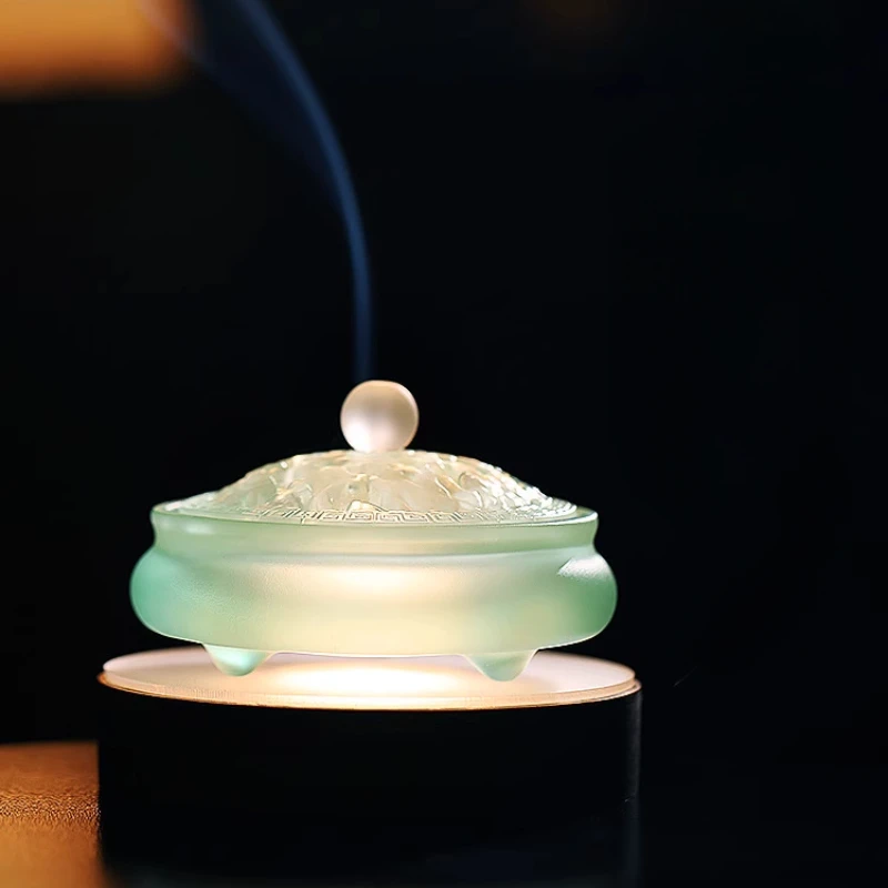 Xiangyun Coloured Glaze Incense Burner New Household Indoor Agarwood Sandalwood Stove Tea Ceremony Creative Niche Incense Burner