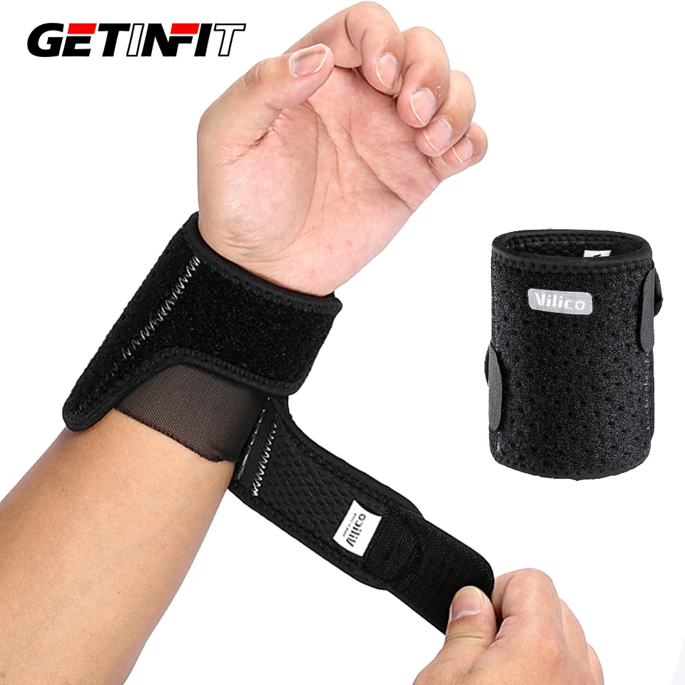 Carpal Protector Adjustable Wristbands Compression Spring Support Bracers Gym Sports Wristband Breathable Wrap Safety Wristband