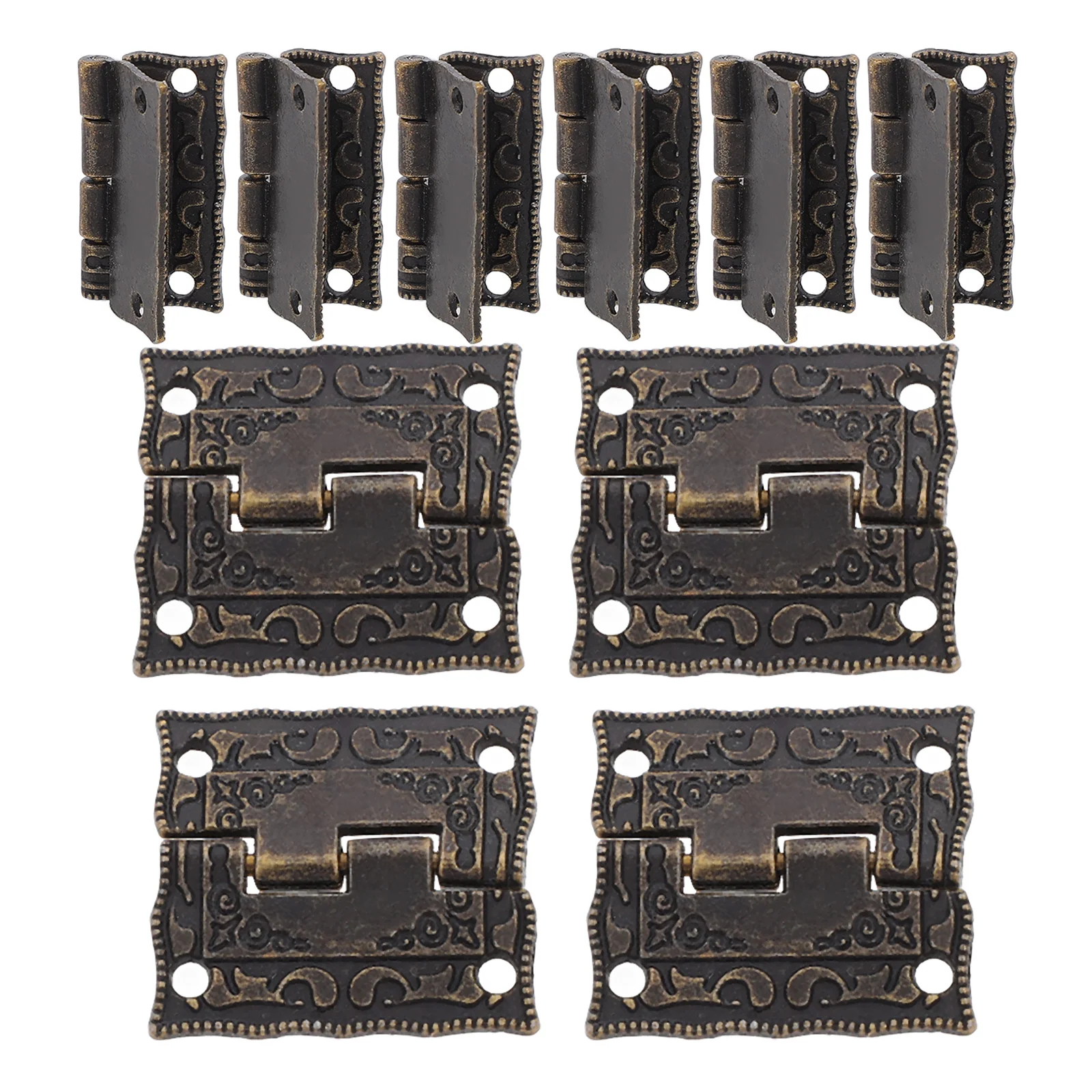 

10 Pcs Gift Box Hinges 26x23MM Vintage Cabinet Door Hinges for Wooden Boxes Jewelry Hardware Strong Furniture