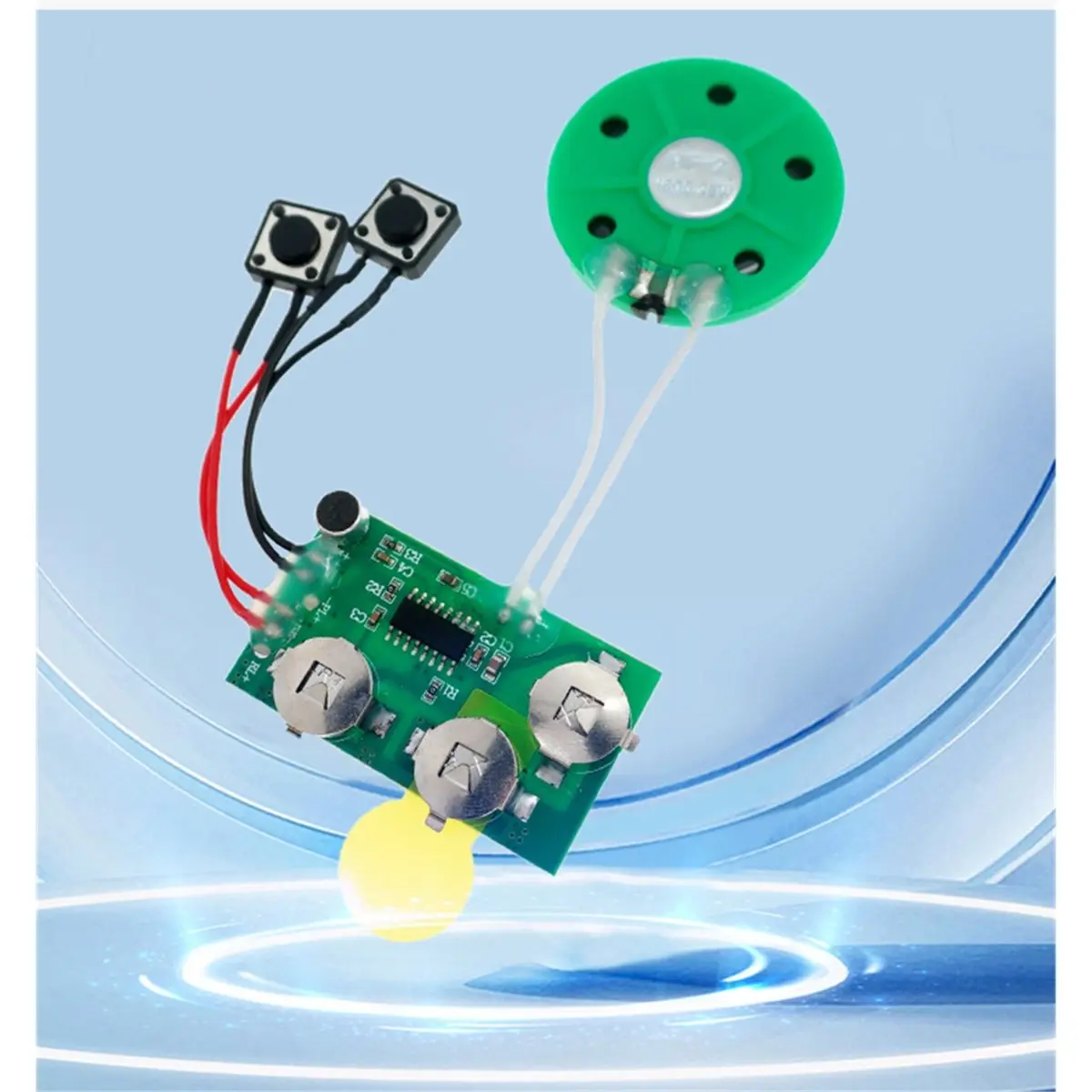 #67G DIY Greeting Card Voice Recording Module 120 Second Playback,Voice Sound Chip,(PC+Metal)