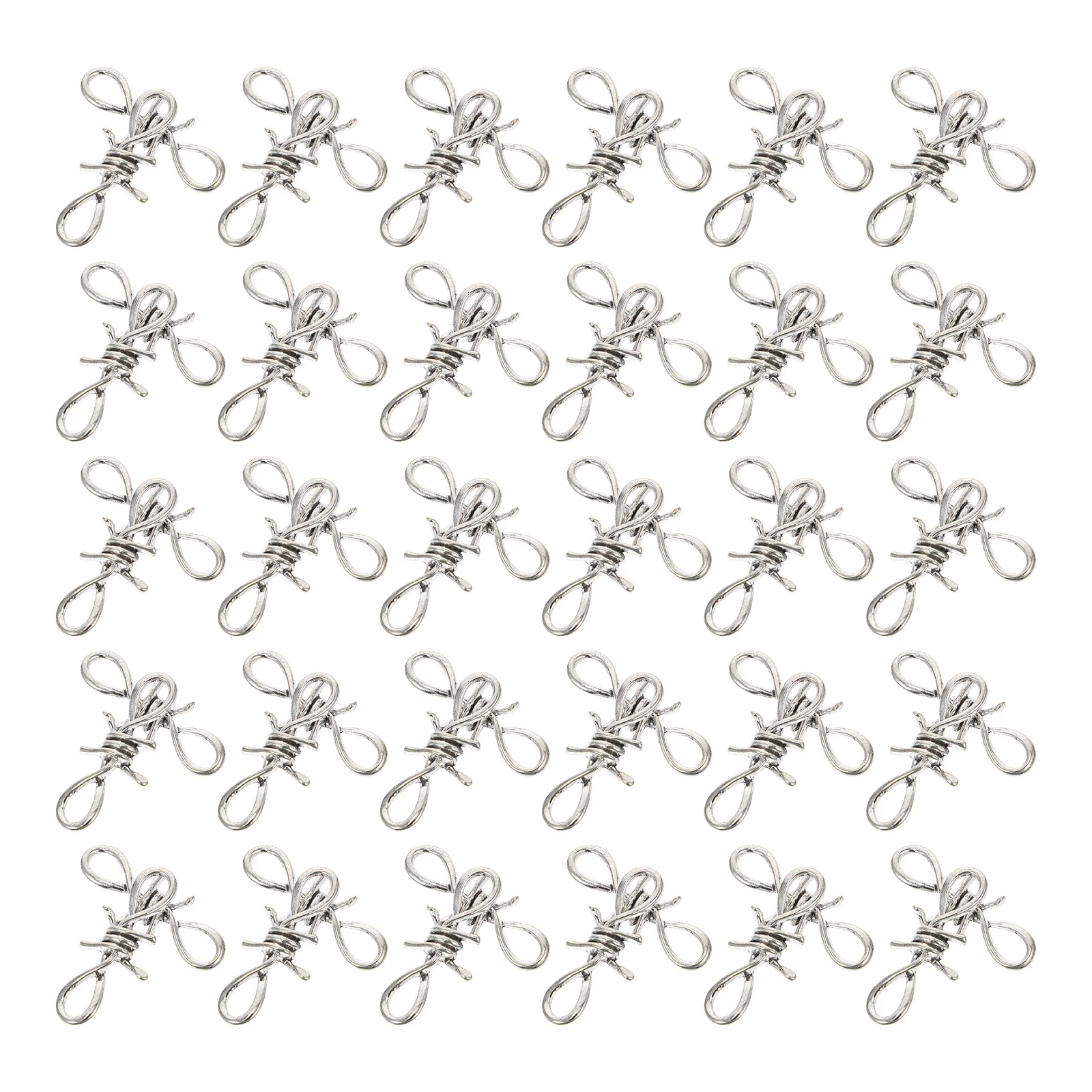 30 Pcs DIY Accessories Jewelry Making Kit Bracelets Maker Necklace Barbed Wire Earring Charms Necklaces