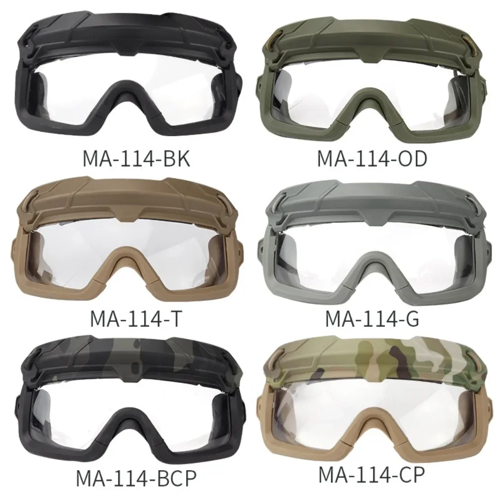 Imagem -04 - Óculos Tactical Airsoft Paintball Windproof Anti Fog cs Wargame Óculos de Proteção para Caminhadas Fits para Capacete Tático