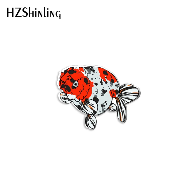 2023 New Goldfish Acrylic Lapel Pin Cute Fish Art Epoxy Butterfly Clasp Pin Handmade Butterfly Brooch