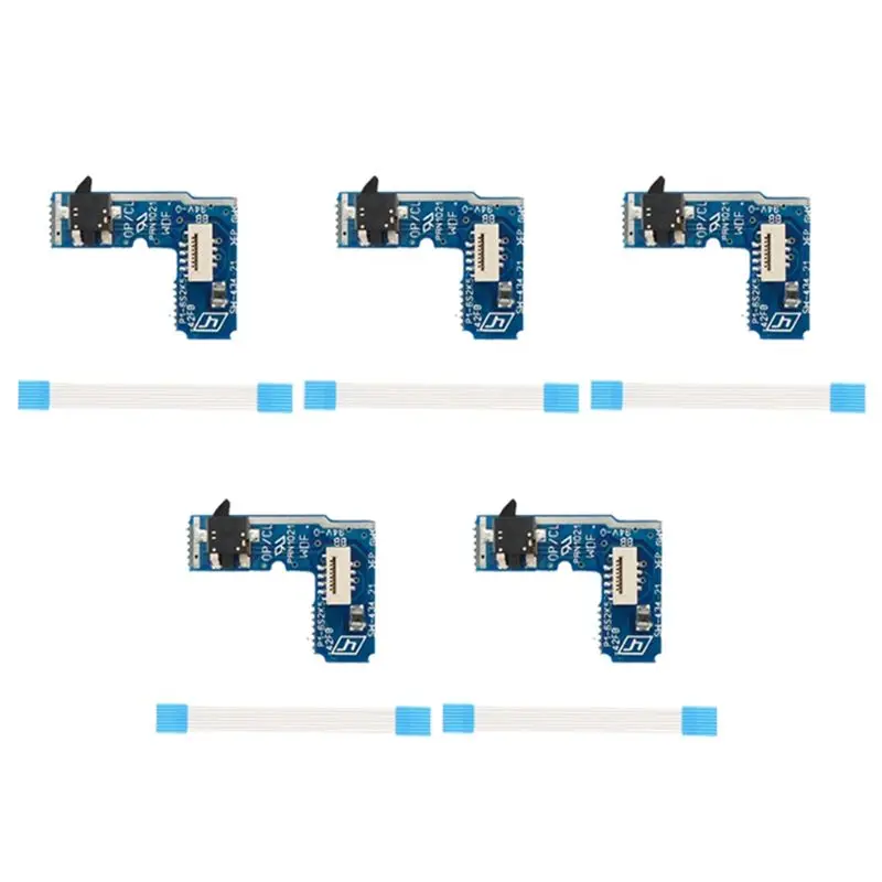 #(Upgraded)5Pcs Power Switch PCB Board Power On Off Reset Switch Board with Flex Ribbon Cable for PS2 SCPH 70000 75000 77000 790