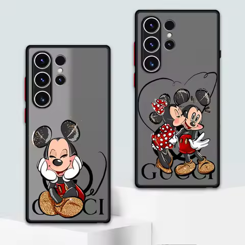 Disney Mickey Minnie Love Phone Case for Samsung Galaxy S25 S24 Ultra S20 FE S10 Lite S23 Ultra S9 S22 Plus S21 TPU Soft Cover