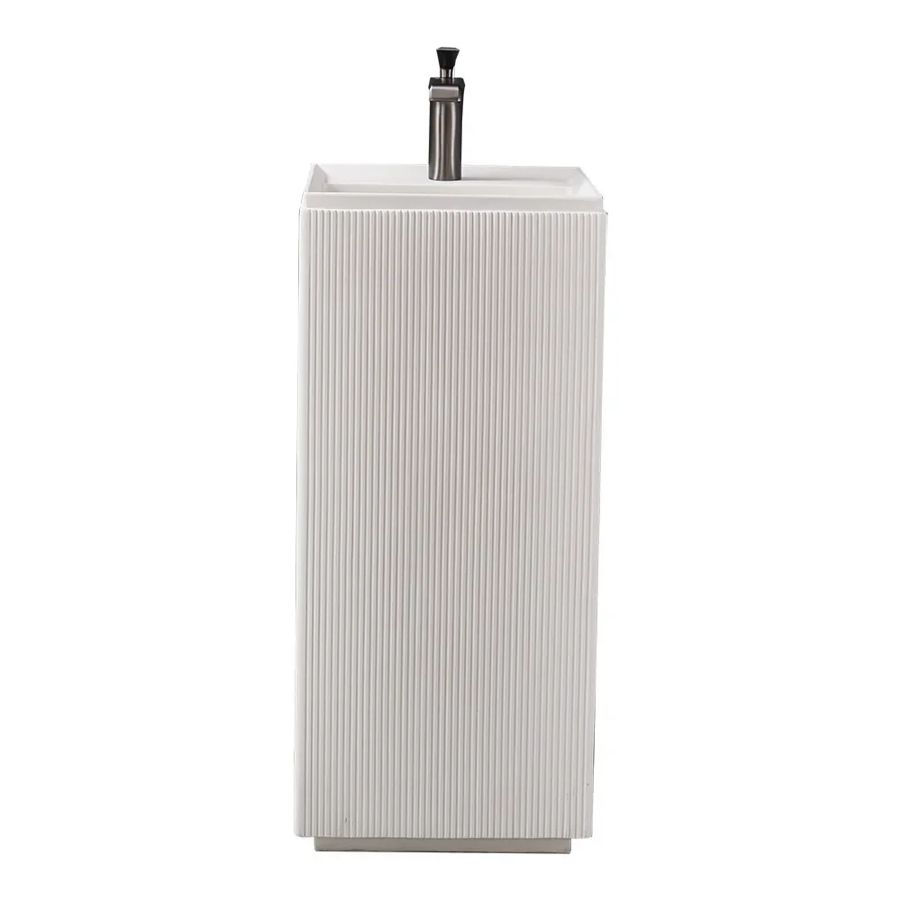CX artificial stone column basin, vertical pattern artificial stone wash basin column basin hotel homestay integrated washbasin