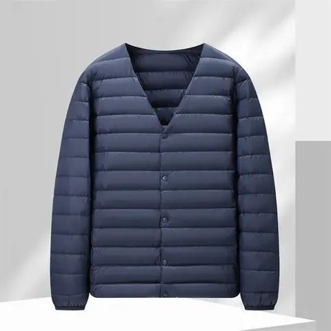 The new autumn and winter style of 90 standard white duck down with a down inner lining can be worn in multiple ways, both as an