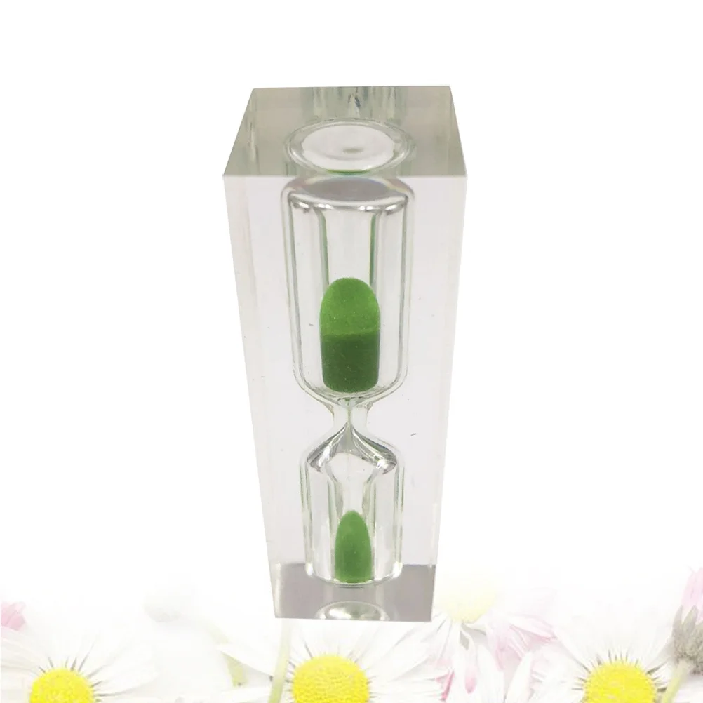 

3 Minute Sandglass Timer Clock Decoration for Brushing Teeth Plastic Sandglass Hourglass Timer Green
