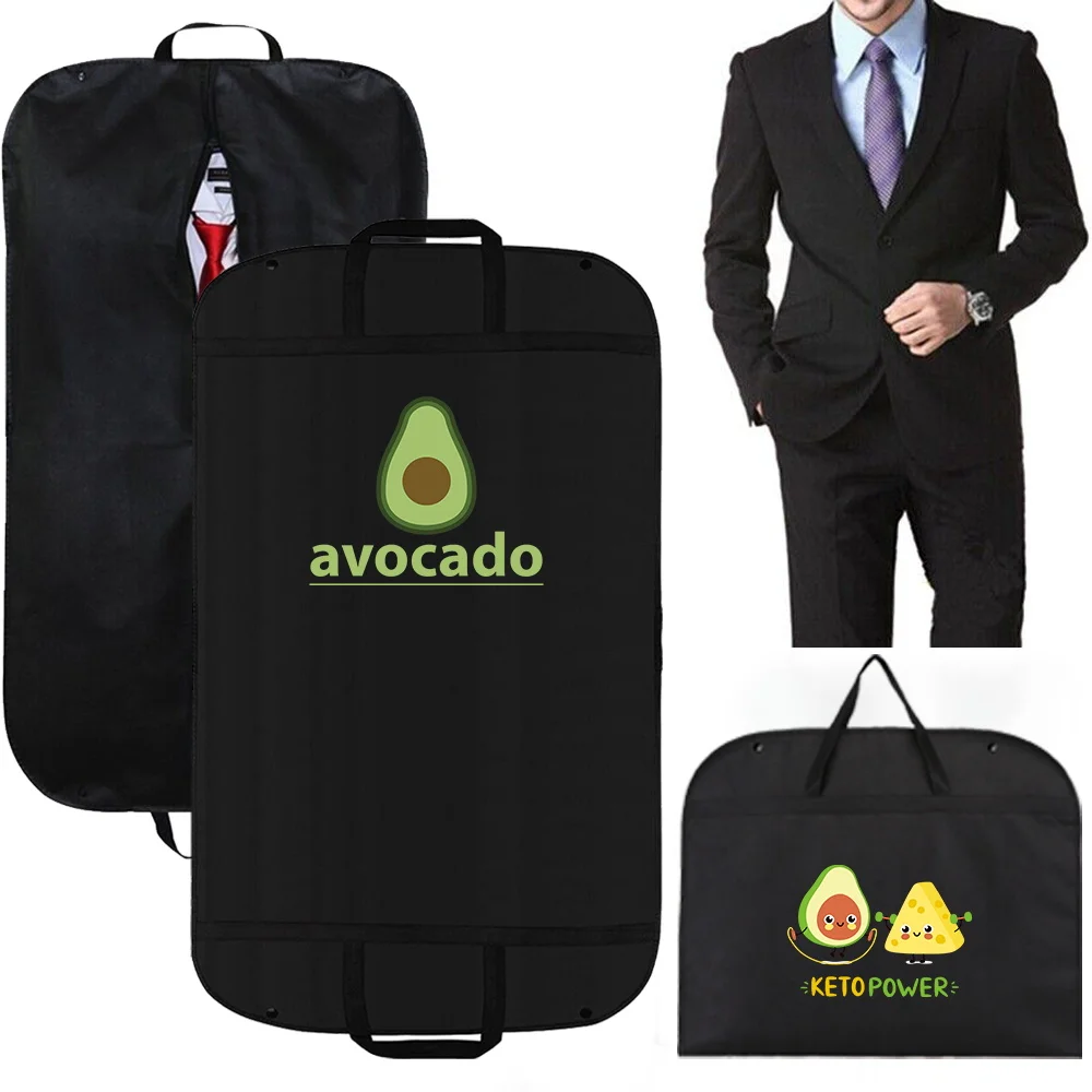 Dustproof Clothing Covers Western Suit Dust Cover Avocado Print Coat Storage Bag Protector Hanging Garment Bags Closet Organizer