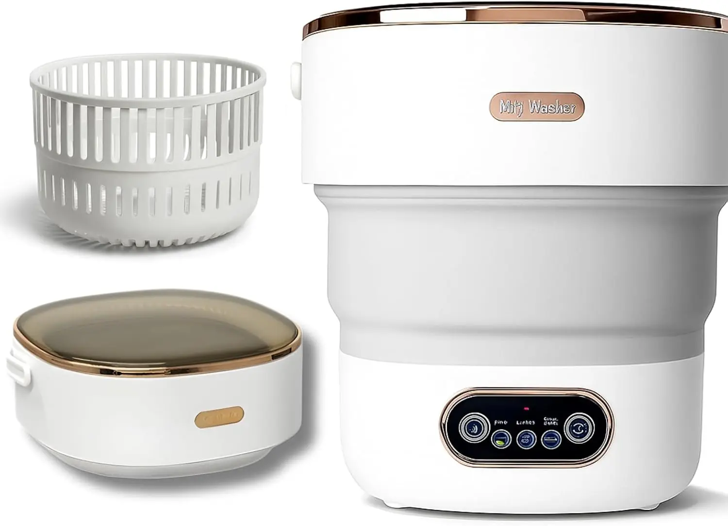 

Portable 17L Foldable Mini Washing Machine, Quiet & Easy to Use for Dorms, Apartments, Travel