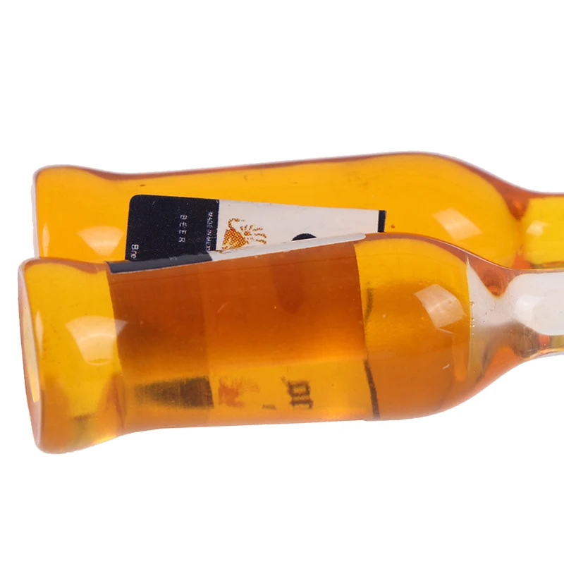【M】10Pcs 1:6 Dollhouse Miniature Resin Beer Bottle Simulation Wine Bottle Model Doll House Accessories Kids Toys