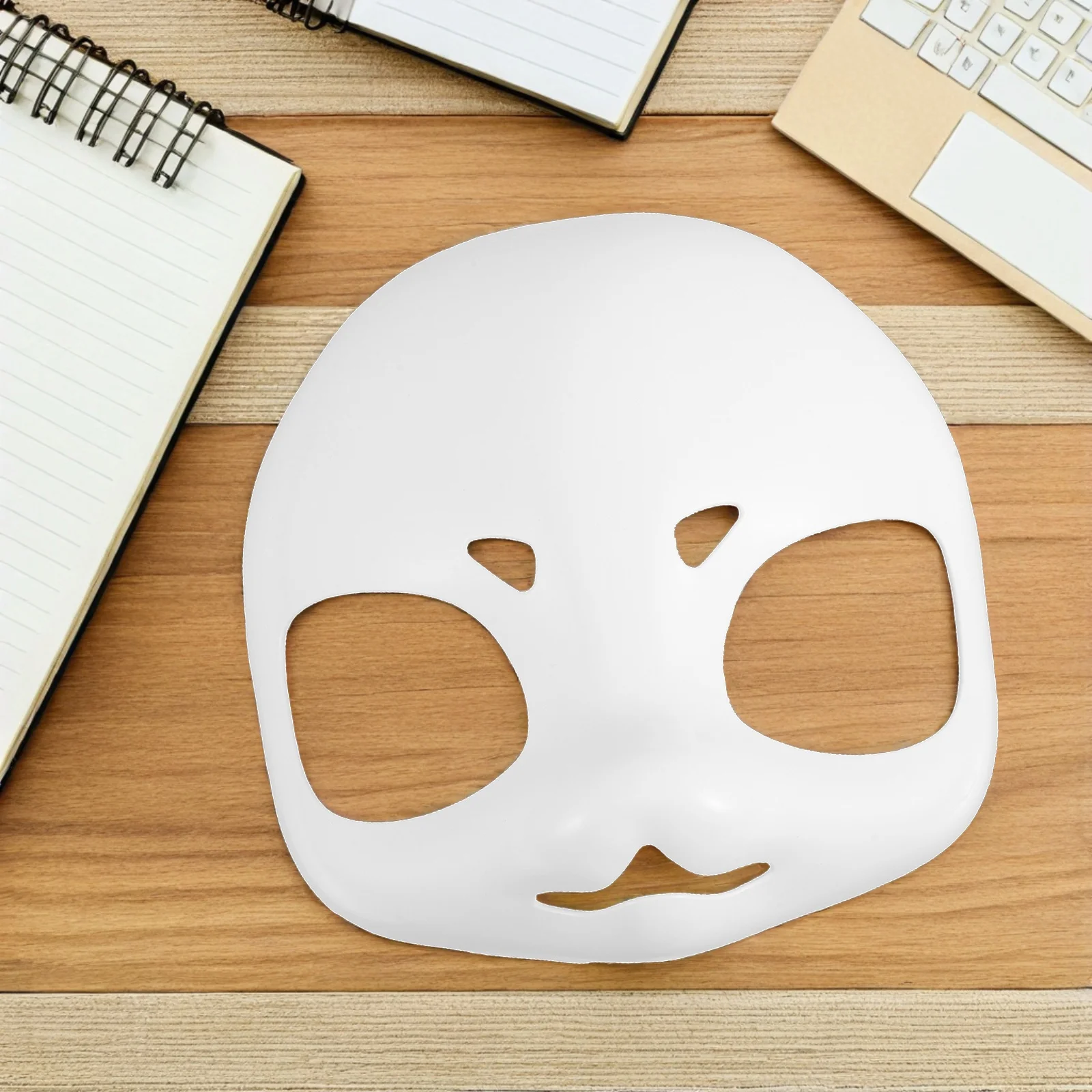 

2Pcs Beast Skull DIY Fursuit Head Base Mask White Unpainted Animal Costume Accessory Realistic Bone Detail for Halloween Cosplay