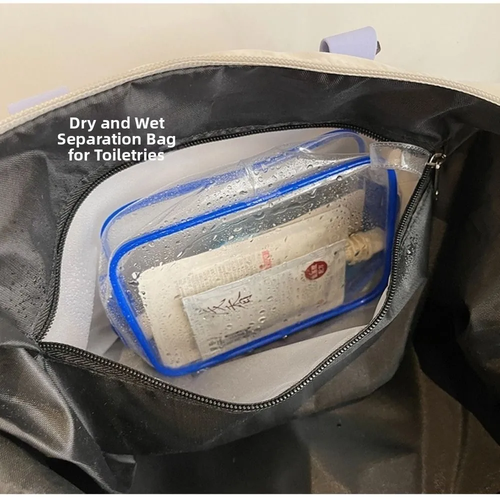 Large Capacity Travel Luggage Bag Waterproof Wear-resistant Fitness Bag Dry and Wet Separation Travel Storage Bag for Women Men