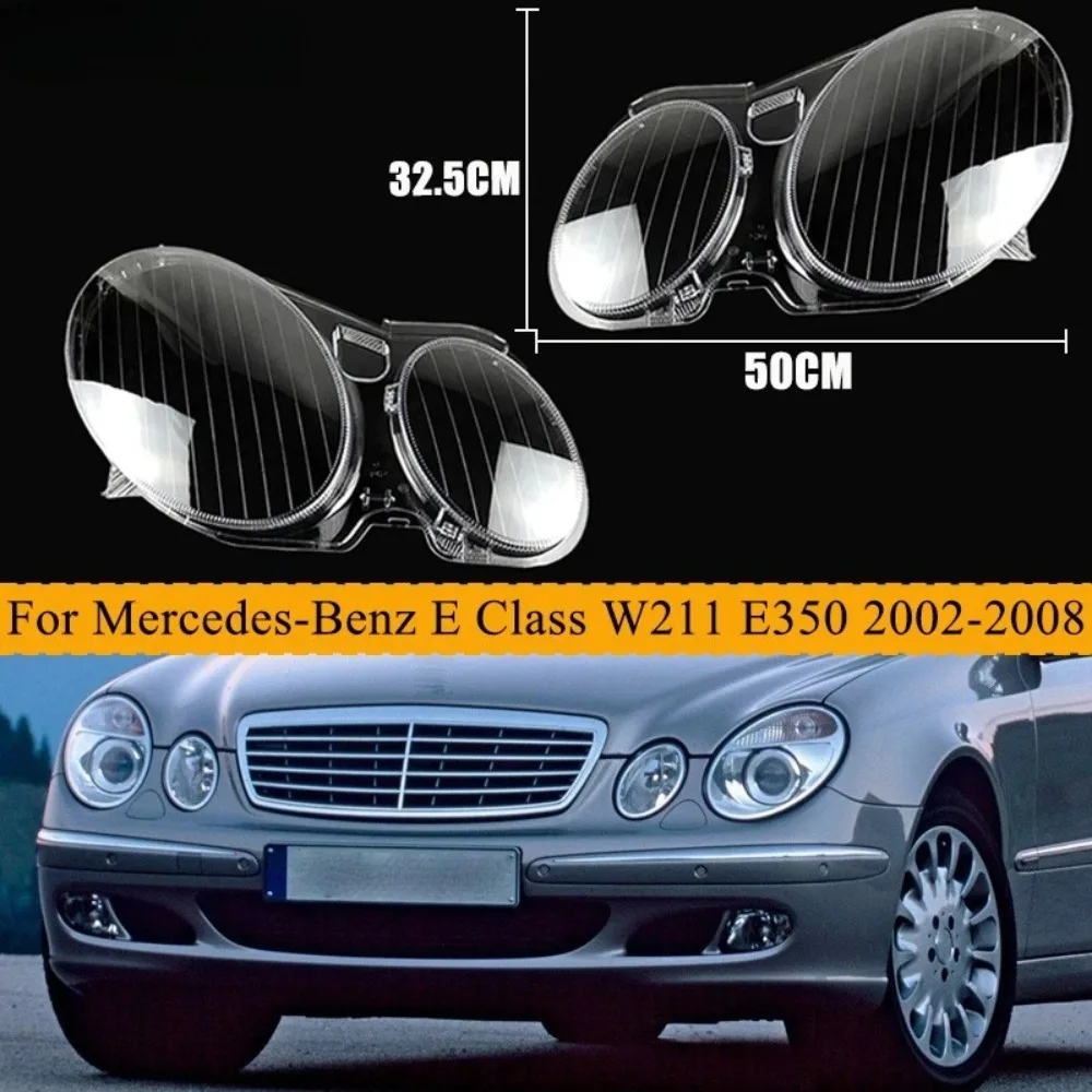 per-mercedes-benz-classe-e-w211-e240-e200-e350-e280-e300-2002-2008-auto-faro-anteriore-lente-copertura-in-vetro-faro-copriobiettivo