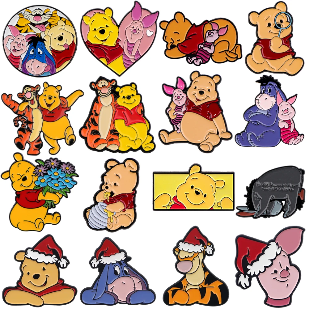 Kawaii Bear Pins for Backpacks Lapel Pins Cute Badges on Clothes Enamel Pin Jewelry Accessories Brooches for Briefcase Gift